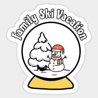 Family Ski Vacation Sticker